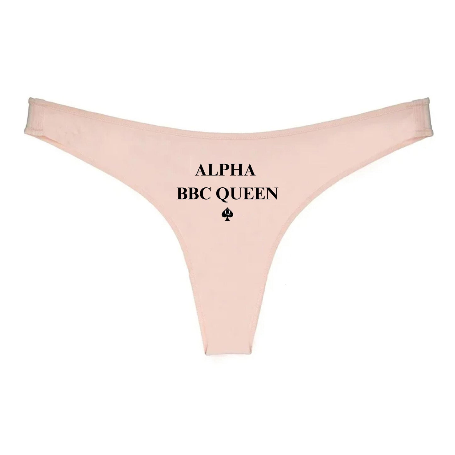 Alpha BBC Queen Thong | Alpha Hotwife lifestyle QoS Panties, Sexy Swinger Gift Idea for Wife, Queen of Spades, Bull Cuck Underwear