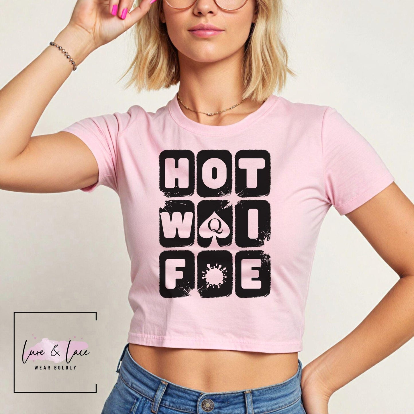 Hotwife sexy design Tshirt, CUte Babyy Tee y2k, Queen of spades Crop top, QOS clothing, Gift idea for her, wife, Cuckold Swinger lifestyle