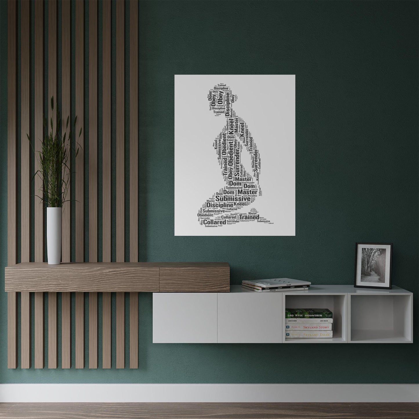 Kneeling Submissive Poster BDSM Wall Art, Kinky Submissive Decor, Femsub Quote Print, Sub Lifestyle Gift, Erotic Kink Art Print