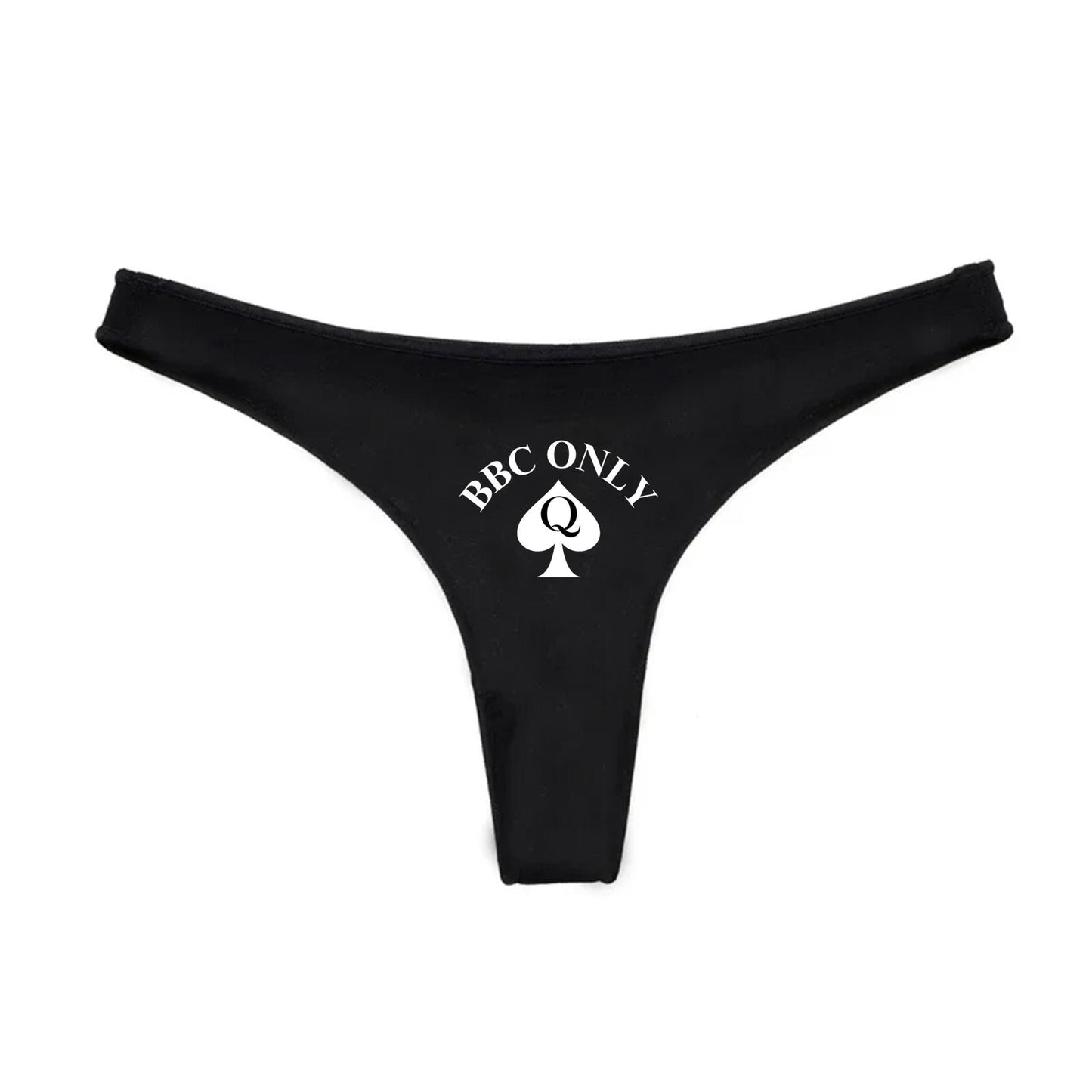 BBC ONLY Thong | Queen of Spades Hotwife lifestyle QoS Panties, Sexy Gift Idea for Wife, , cuck husband Underwear, Swinger Couple