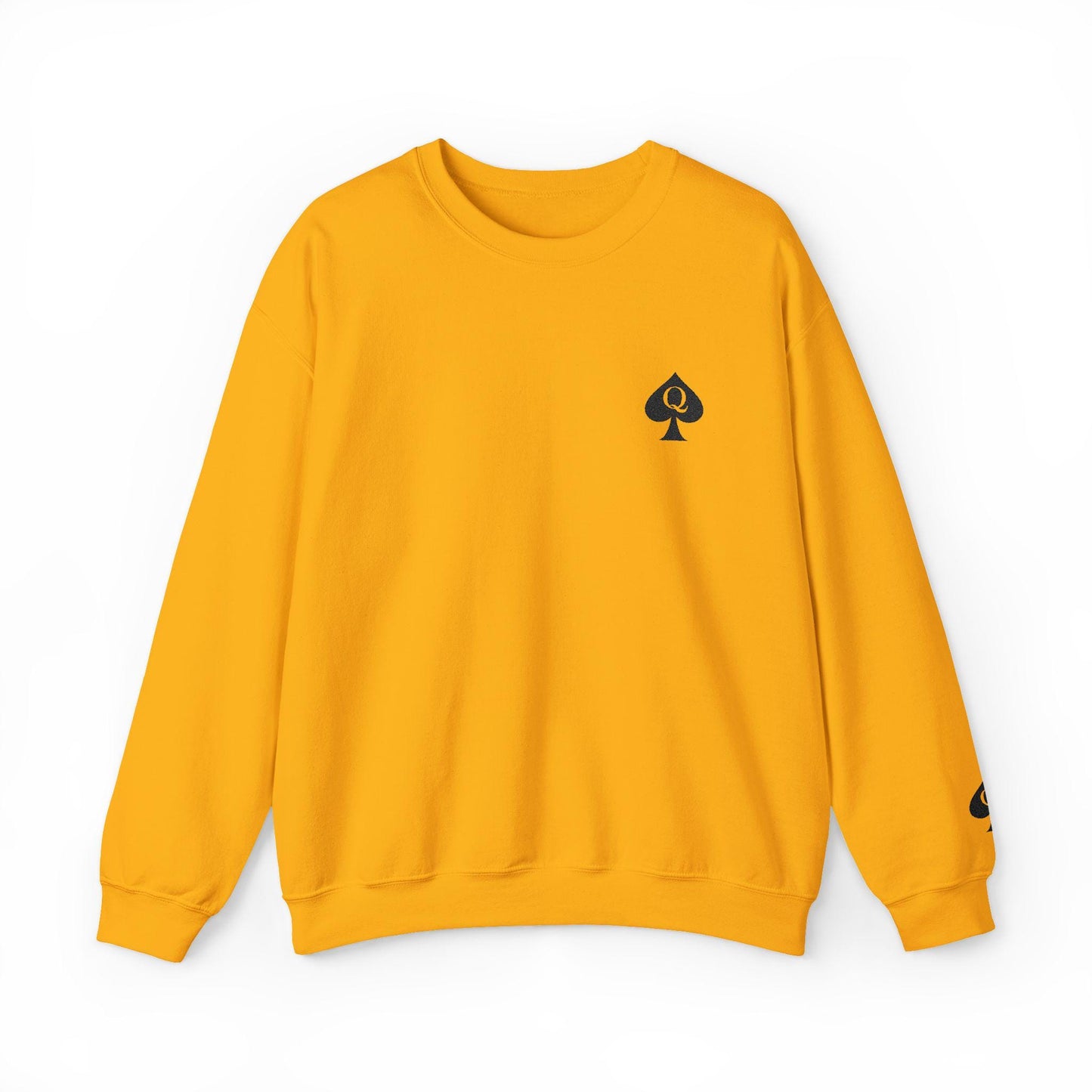 Queen of Spades Sweatshirt Embroidery, Unisex Heavy Blend Crewneck, QoS Hotwife Lifestyle Sweater, Swinger BDSM Apparel Gift for Him or Her