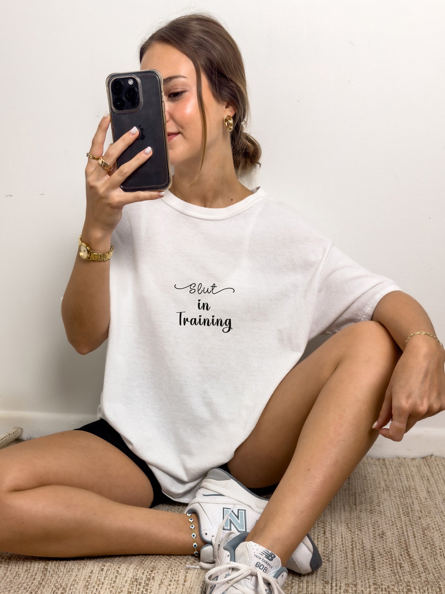 Slut in Training Tshirt, Naughty Tshirt for fun, Gag Gift, Adult Humor T-shirt, MILF hotwife Shirt, naughty gift for her, Bachelorette