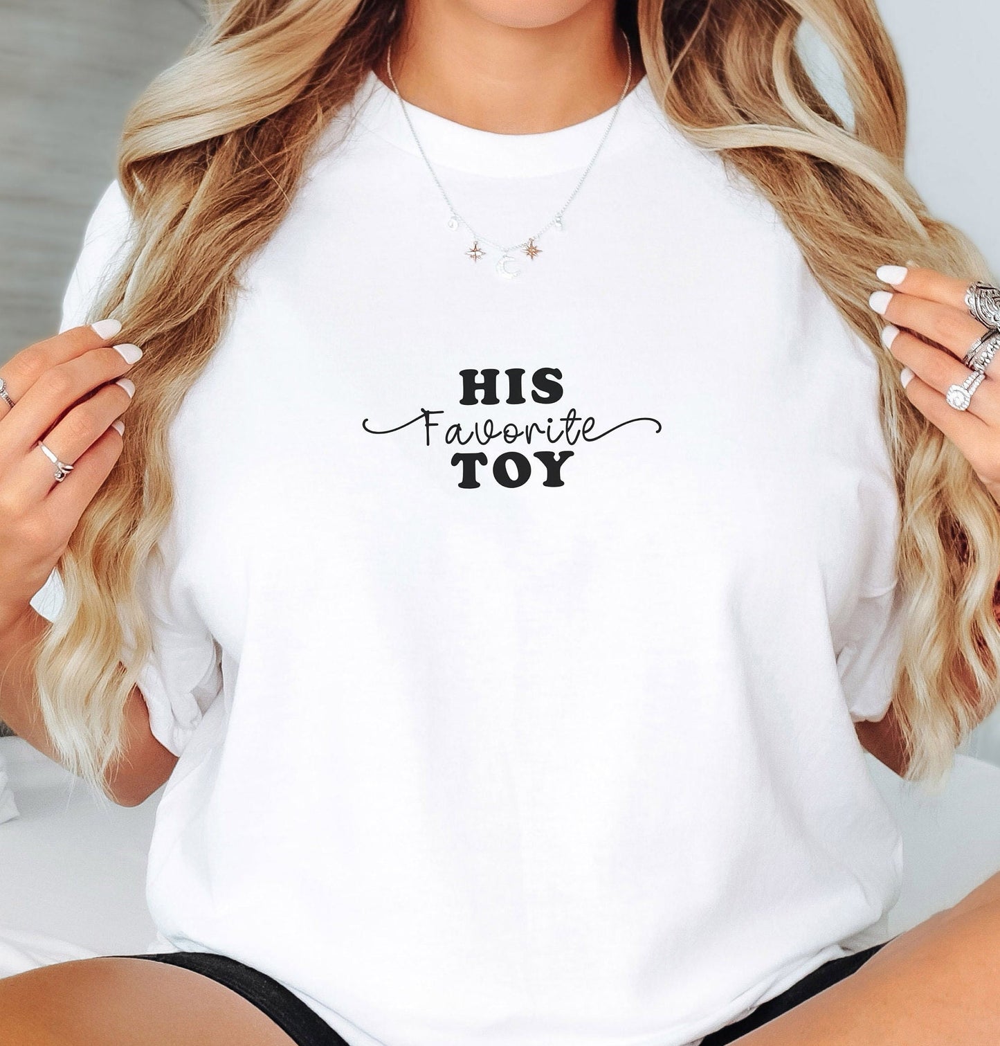 Sexy His Favorite Toy Bachelorette Tshirt, Naughty Tshirt for fun, Gag Gift, Adult Humor T-shirt, MILF Shirt, naughty gift for her