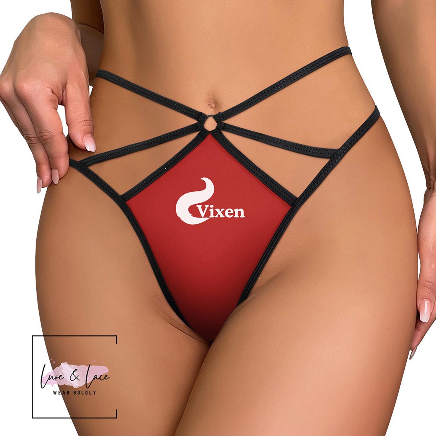 Vixen Sexy Strappy Thong G-String, Naughty Lingerie Panties, Date Night Underwear
