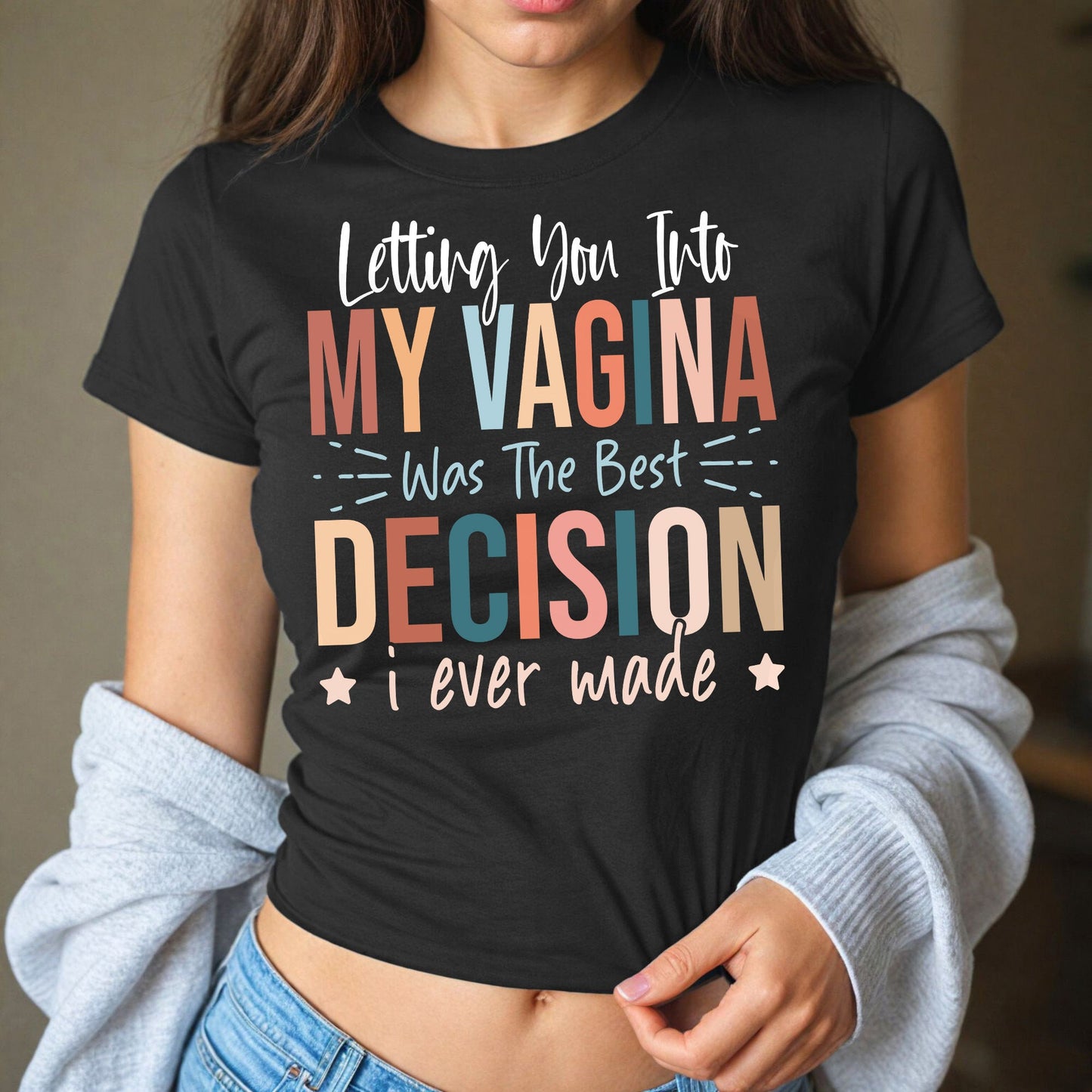 Anniversary funny Tshirt, Letting You Into My Vagina Cute Sexy Baby y2k Shirt, Aesthetic crop top , gift idea surprise bf husband honeymoon