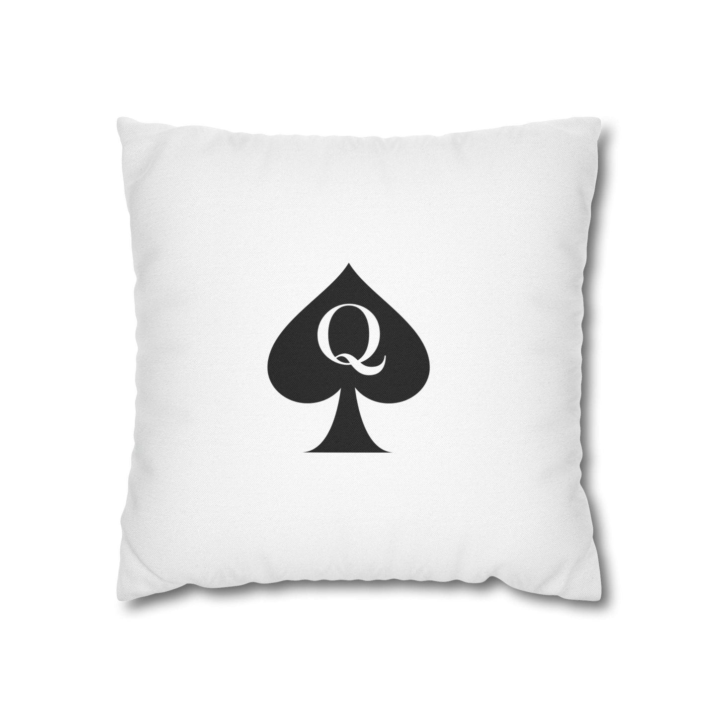 Queen of Spades Square Pillowcase QOS Hotwife Bedroom Decor Cuck Swinger Lifestyle Cushion Cover Double Sided Print Sexy Statement