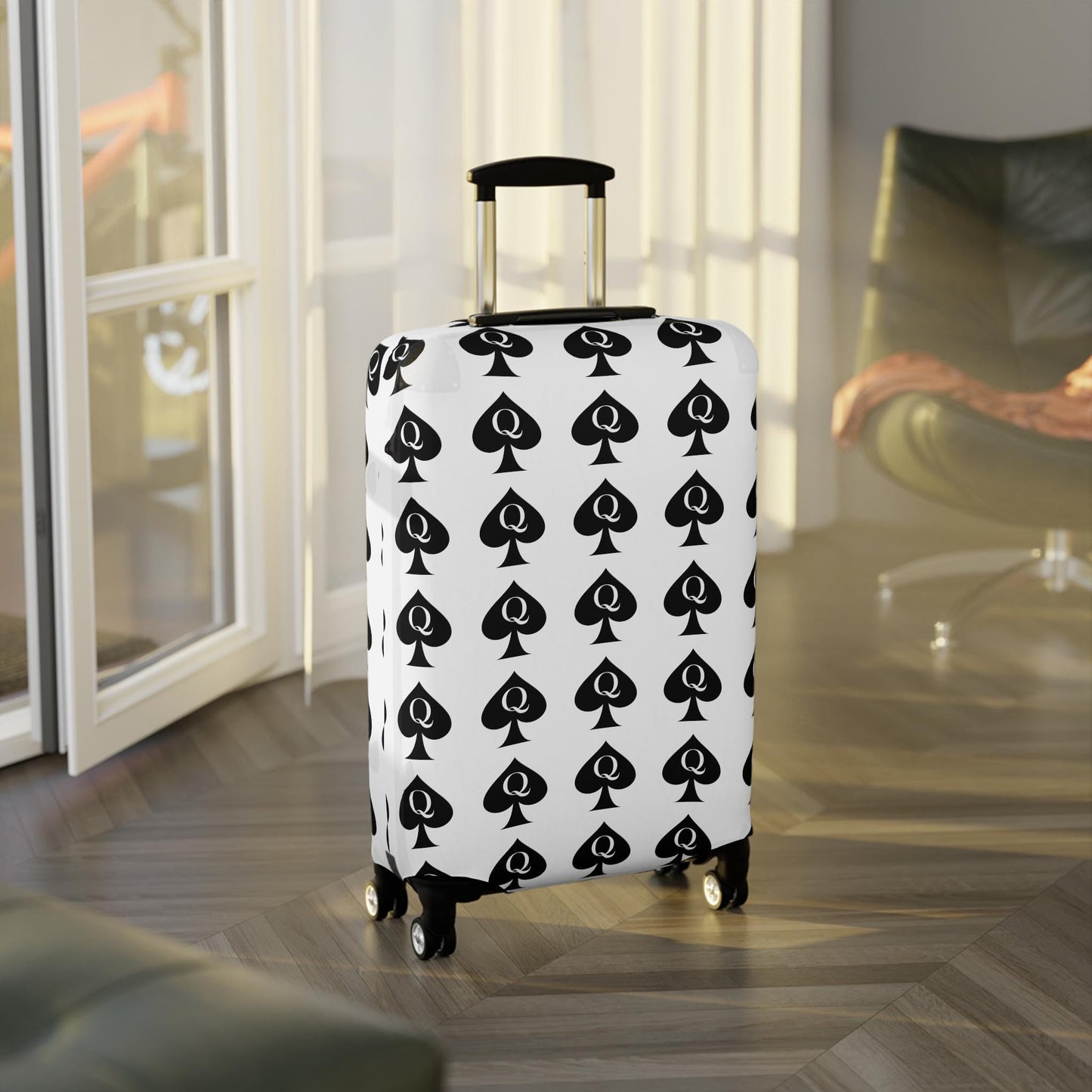 Queen of Spades Luggage Cover | QOS Hotwife Travel Protector, BBC Lifestyle Suitcase Wrap, Swinger cruise Gift for Her, Pineapple Vacation