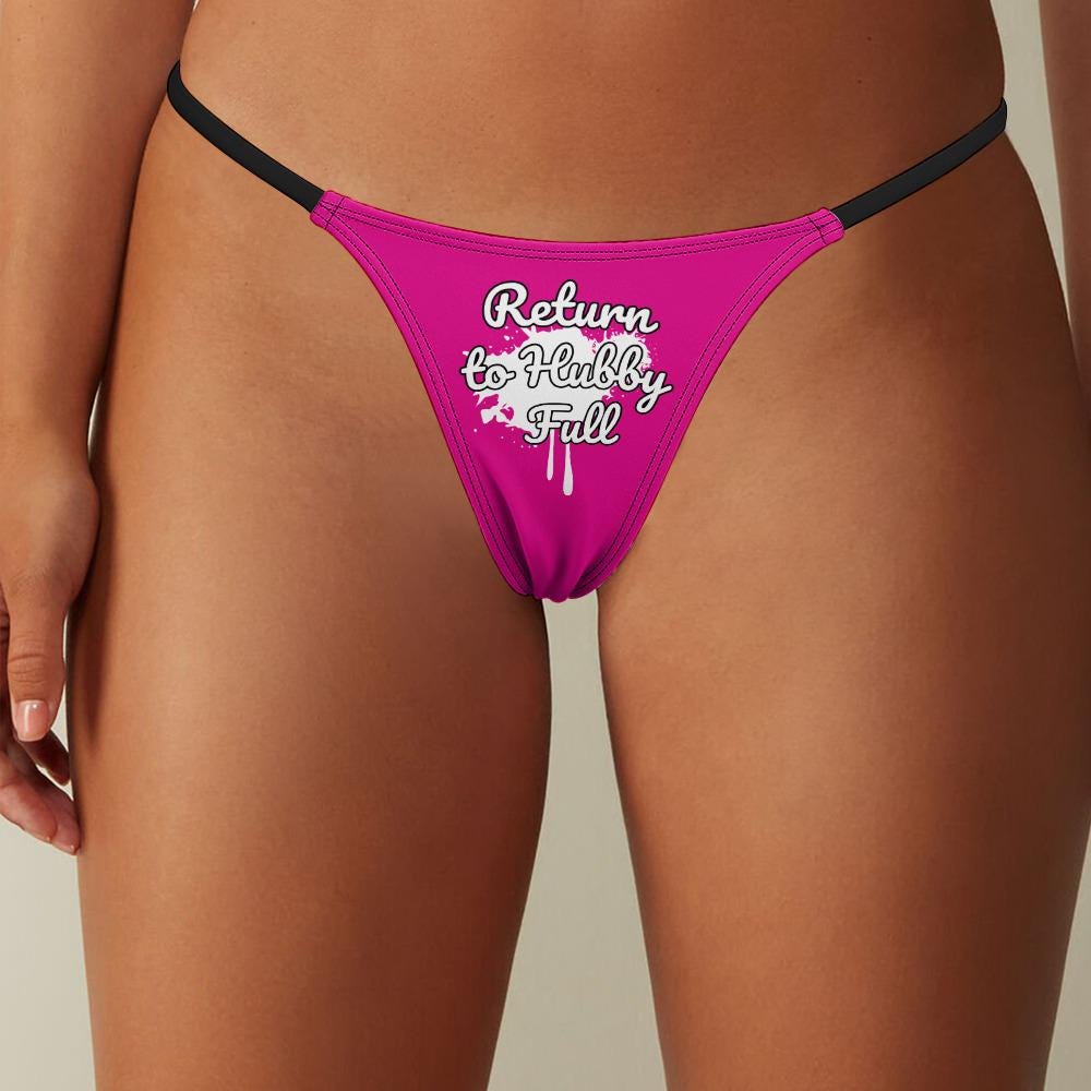 Return to Hubby Full Queen of Spades Thong sexy G-String | QOS BBC Wife Panty Gift Her, Sex Swingers Lifestyle Pineapple Cuckold Underwear