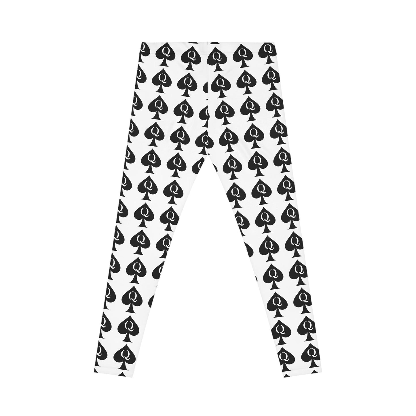 Queen of Spades Leggings, Hotwife Symbol All-Over Print | QOS Cuckold Lifestyle Apparel, Sexy BDSM Loungewear, Stretchy Leggings for Her