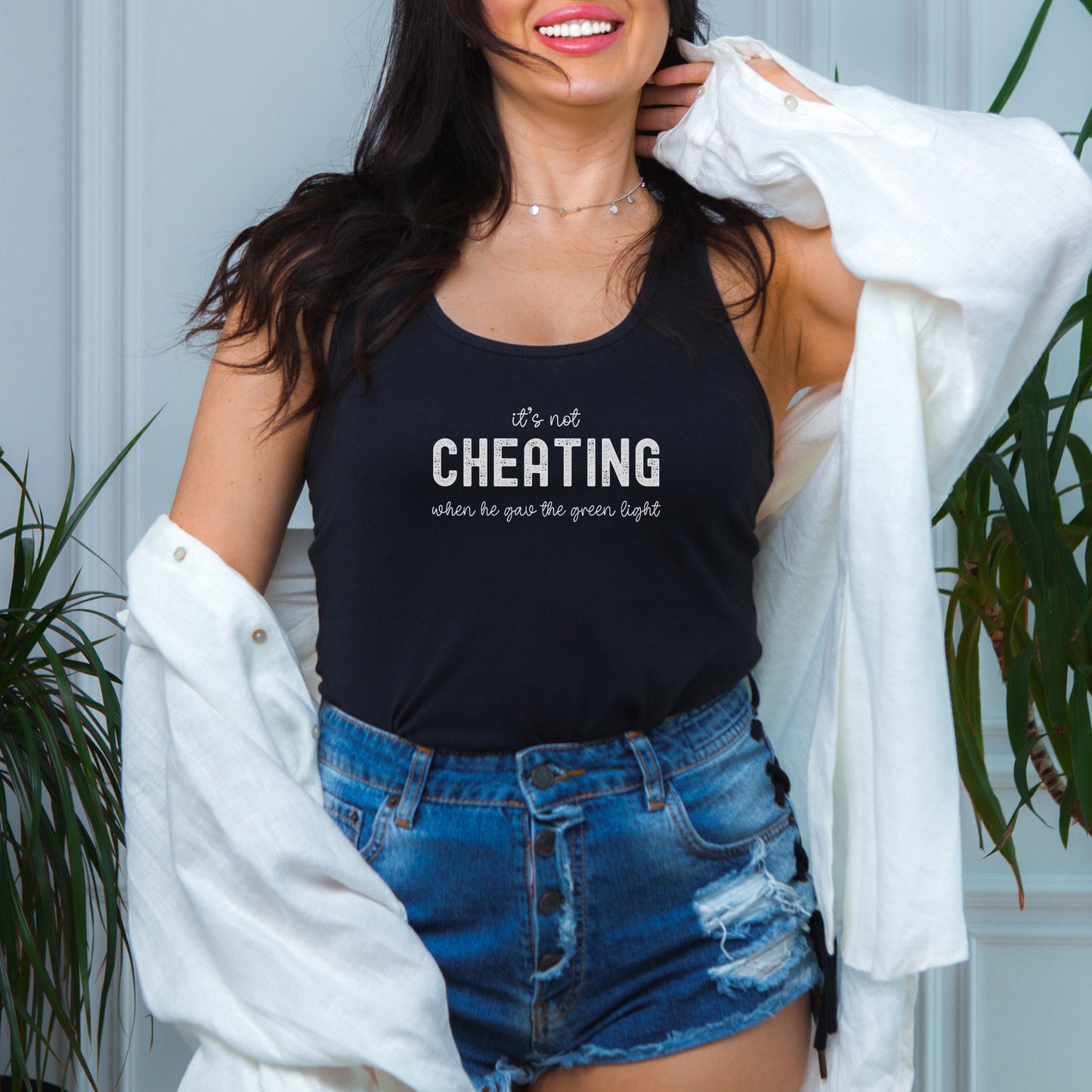 Not cheating Swinger Clothes Tank, HOTWIFE sex shirt Swinger shirt, Swinger Gift, sexy Swinger Lifestyle, Hotwife sex, MILF sex