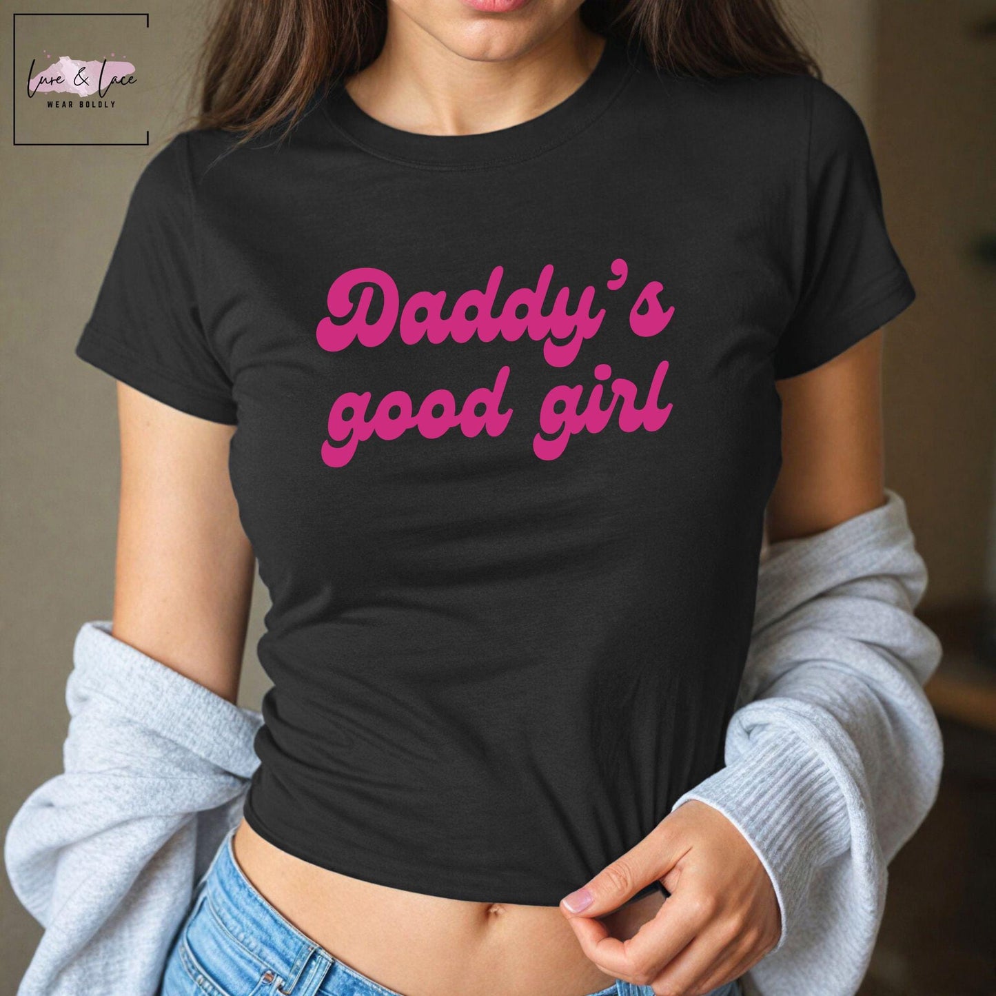 Daddy's good GIrl Tshirt Sexy Y2K Cute baby Tee, DDLG aesthetic Gift idea for her, Naughty funny couple shirt, roleplaying fun daddy dom dat
