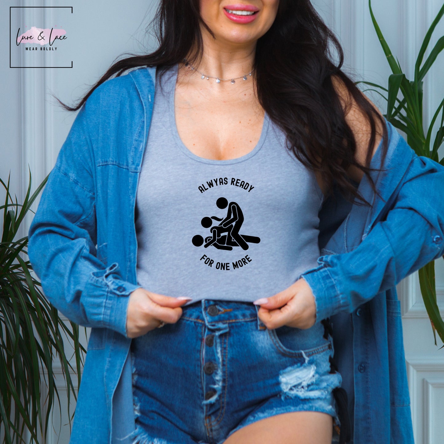 Swinger Clothes Tank Top Always Ready for one more. Sexy threesome shirt, throuple, Swinger Lifestyle, Hotwife Clothes Swinger, Hotwife