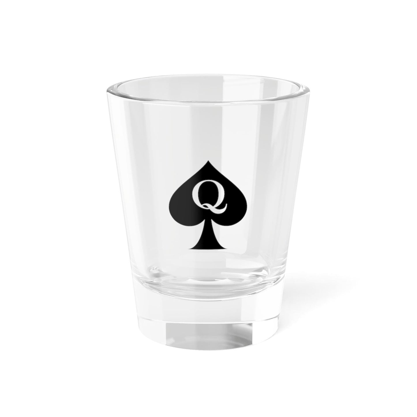 Queen of Spades Shot Glass 1.5oz QOS Hotwife Lifestyle Barware Cuck Bull Symbol Swinger Party Gift Naughty Drinking Glass