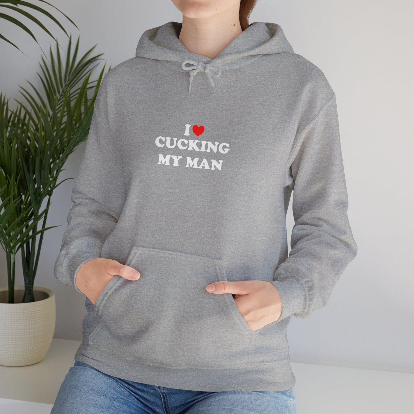 I Love Cucking My Man Hooded Sweatshirt, Cuckold Hotwife Swinger Lifestyle Power Play Submission Gift Idea for Her, cuckold bull gift