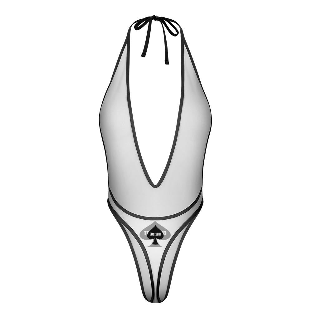 BBC Slut Queen of Spades Hotwife Bodysuit | QoS Lingerie Panty, Naughty Hotwife Underwear | for BBC Bull Cuck Swinger Pineapple, Sex Wife