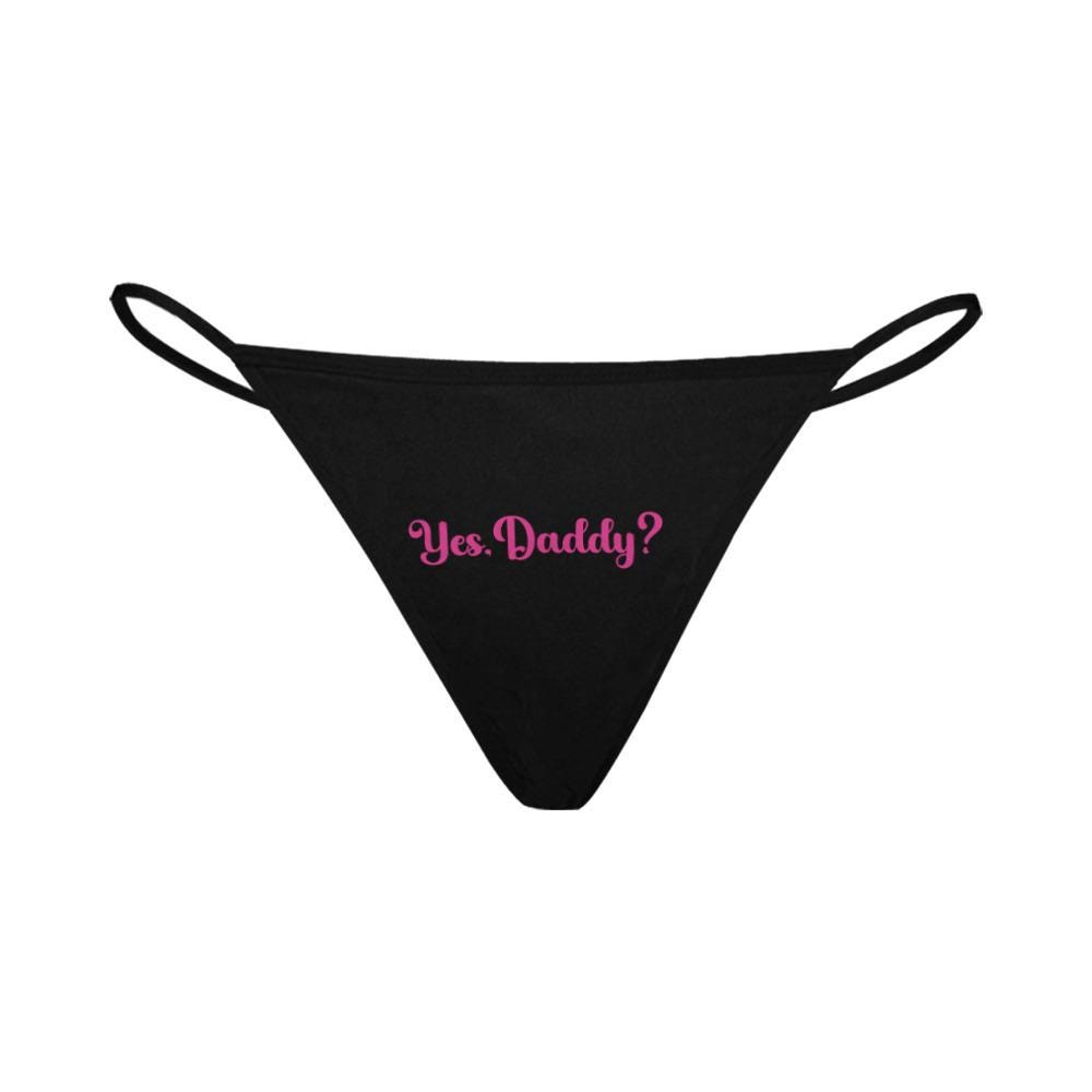 Yes Daddy Thong Sexy DDLG Lingerie | Daddys girl Submissive Panty, Underwear, Kinky Roleplaying, Hotwife Gift for her, Surprise Him