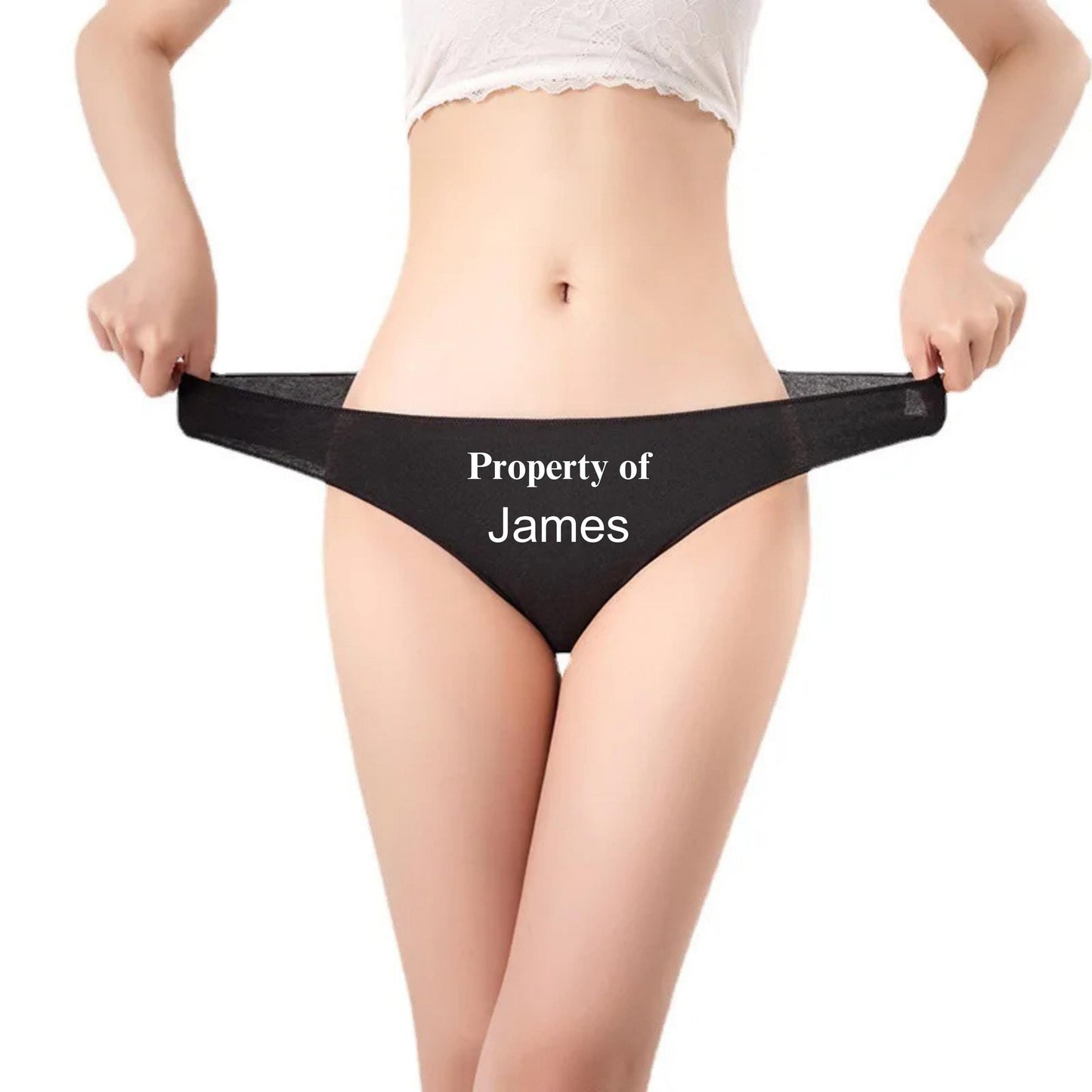 Custom Underwear, Personalized Funny panty Gifts Sexy for Her, Girlfriend, Property of , WomenThong Face, Valentines, Anniversary gag wife