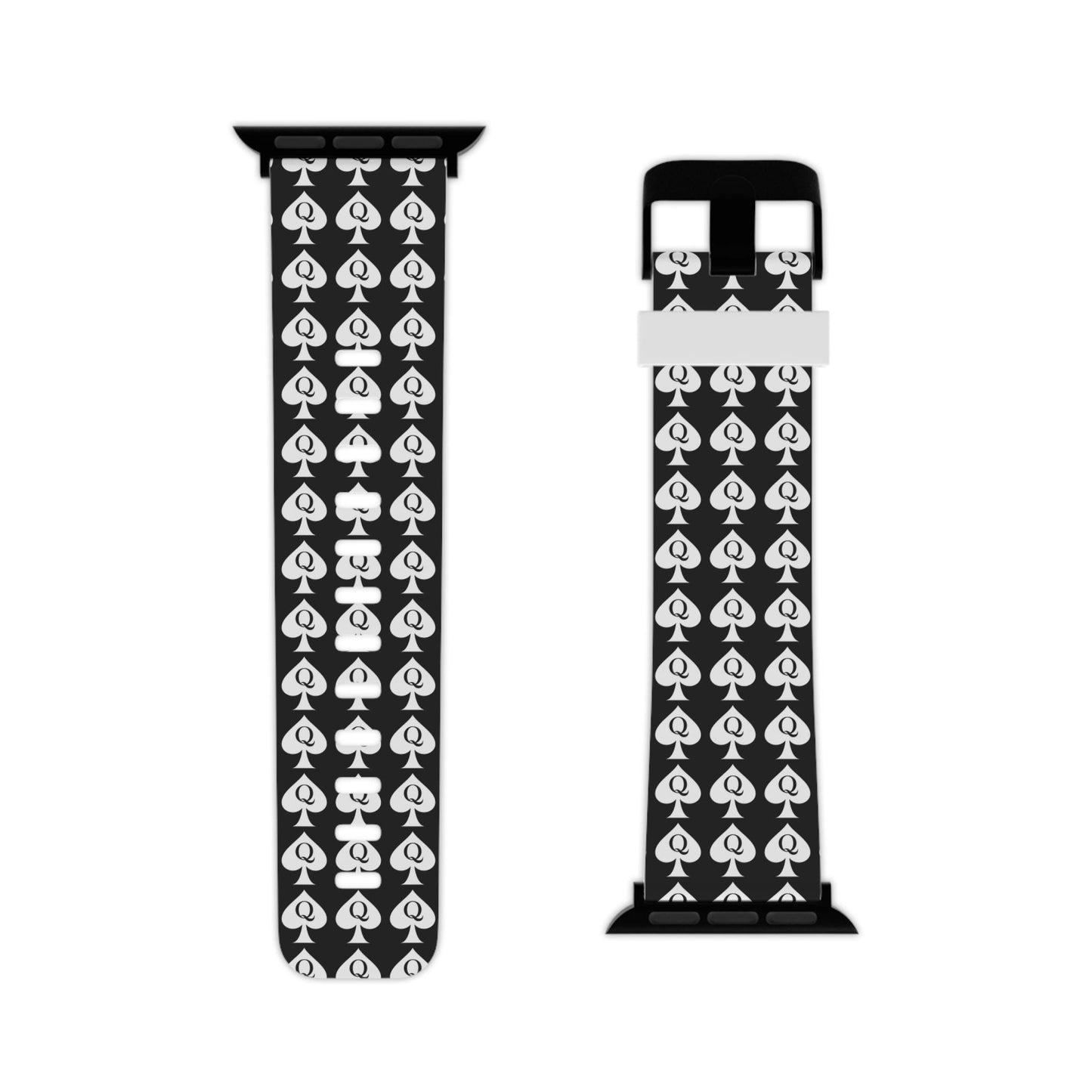 Apple Watch Band Queen of Spades | QOS Symbol Kinky BDSM Watch Strap for Hotwife, Swinger Lifestyle Accessory, BBC Cuckold Gift Idea