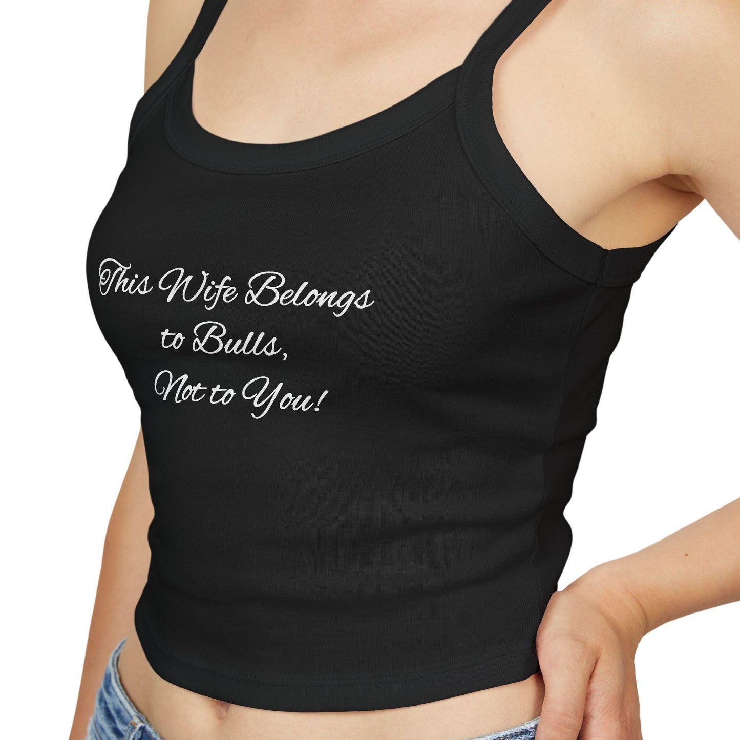 This Wife Belongs to Bulls, Not to You, Hotwife lifestyle QOS Queen of Spades Spaghetti strap crop top, sexy Gift idea for her, wife,