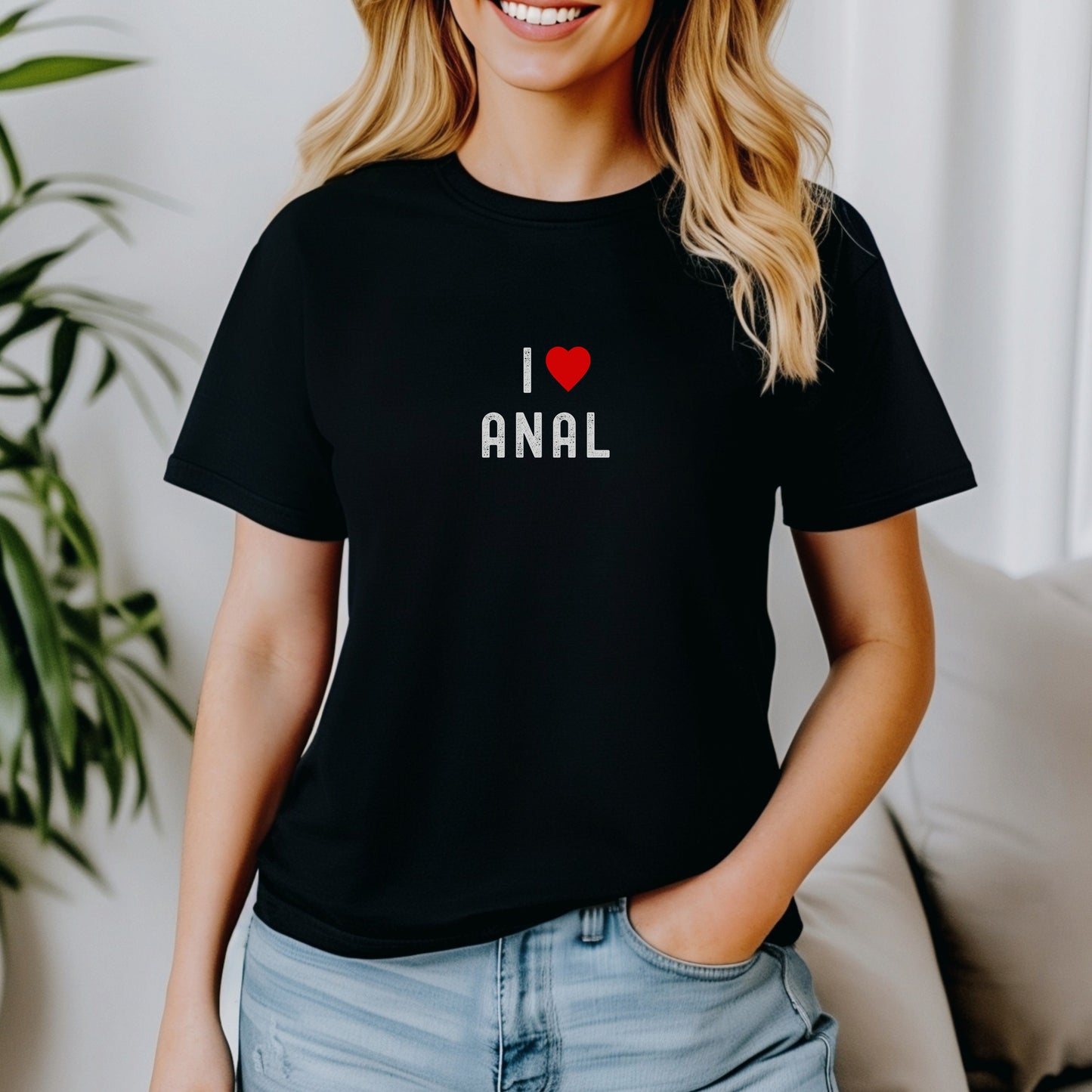 I Love Anal T-shirt, Naughty & Sexy Graphic Tee for Bold Hotwife MILF, Flirty anal slut Shirt, sassy, I heart anal tshirt, anal sex tshirt