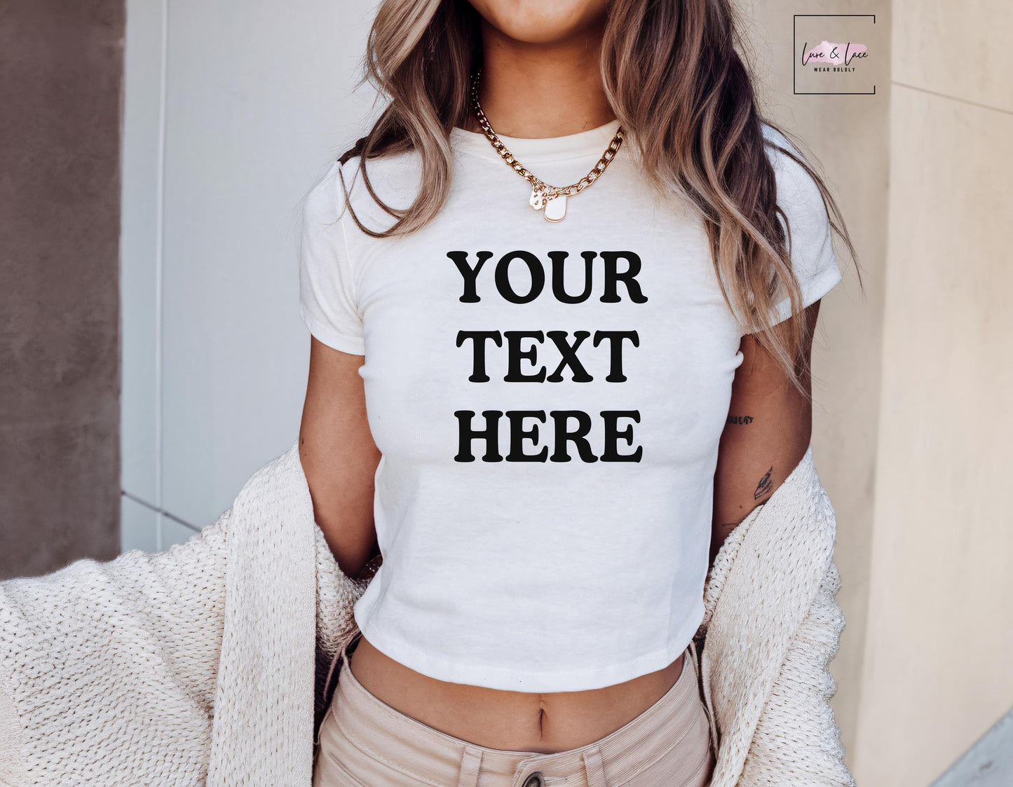 Custom Text Y2K Sexy Cute Baby Tee Crop Top, Personalized Naughty Apparel, Date Night Idea Apparel