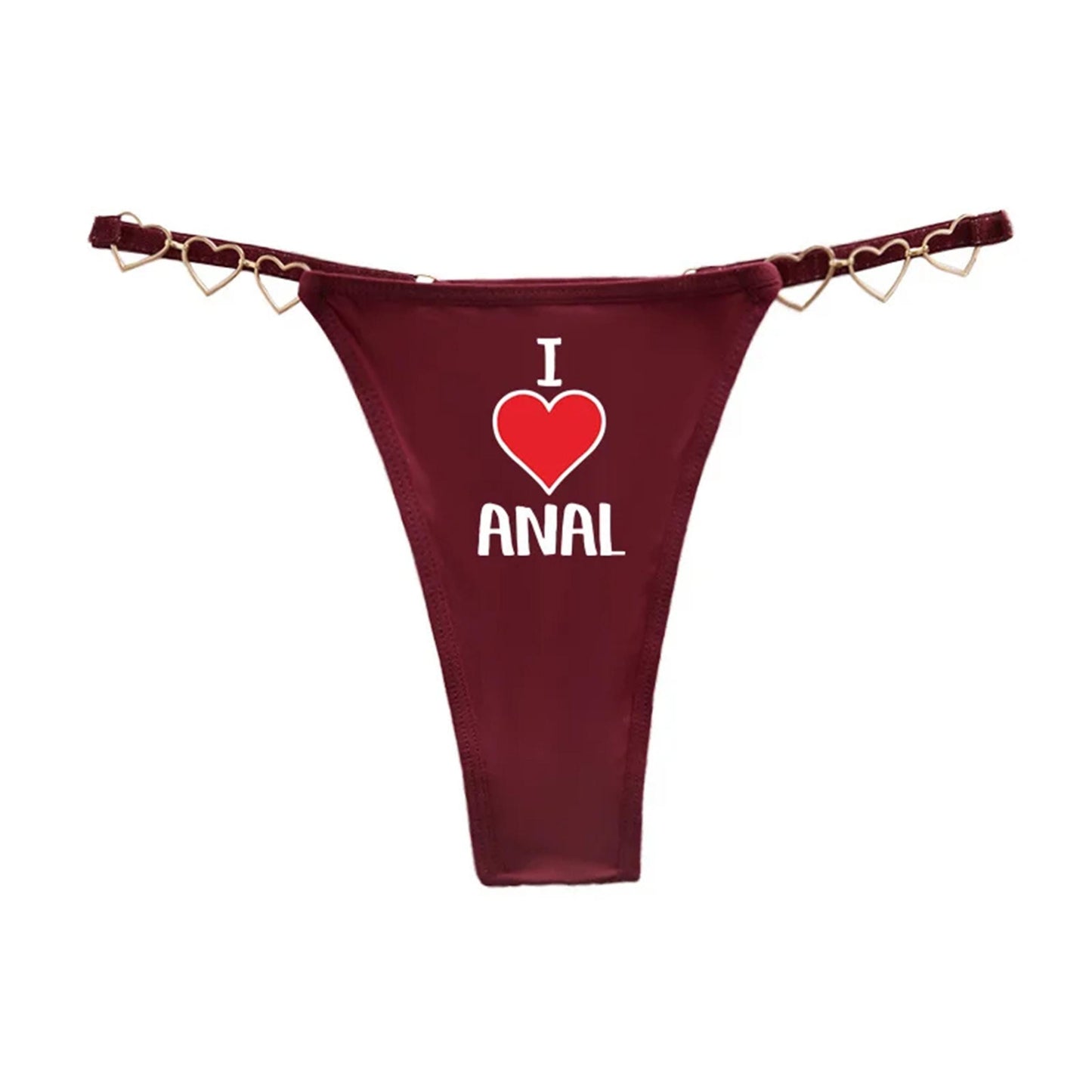 I LOVE ANAL underwear| I heart Anal sex Sexy Underwear for Roleplay & Adult Fun, anal slut gift for hotwife and horny girlfriends, gag gift