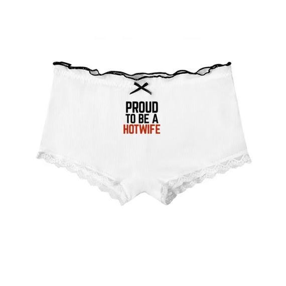 Proud to be a Hotwife lace Panty with bow | sexy Underwear, Queen of Spades, Hot woman brief, QoS, gift Wife, Sex MILF Swingers