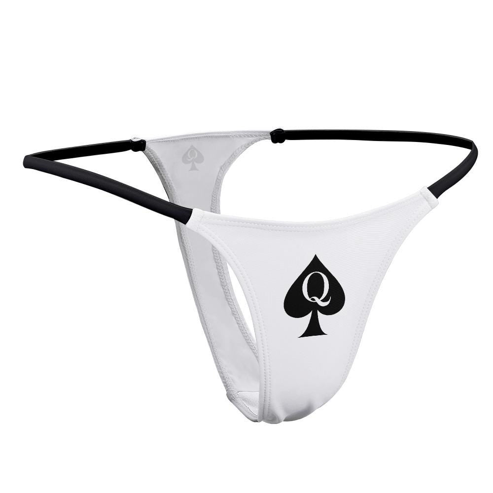Hotwife Queen of Spades sexy Thong G-String | QOS, BBC Wife Panty Gift Her, Sex MILF Swingers Lifestyle Pineapple Cuckold Underwear