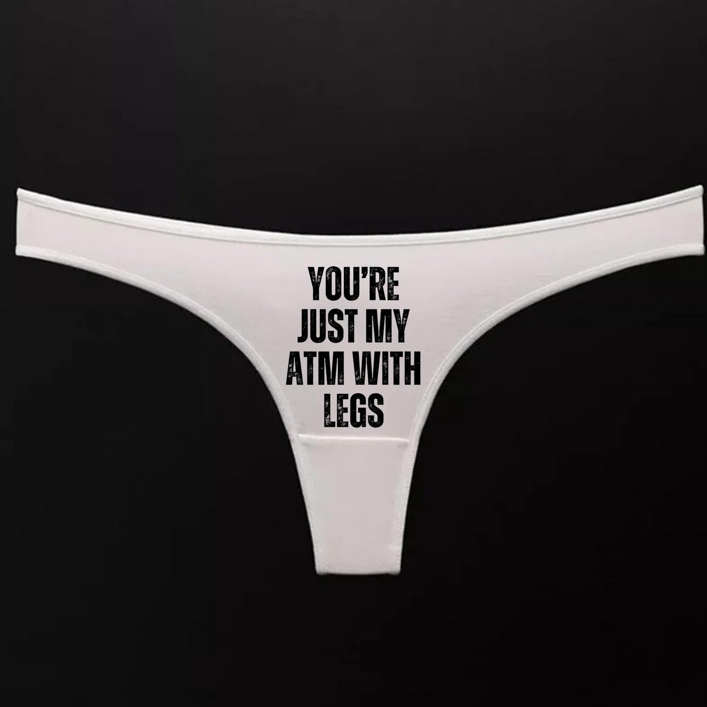 You are just my ATM with legs Thong | Hotwife lifestyle QoS Panties, Sexy Gift Idea for Wife, Queen of Spades, cuck husband Underwear