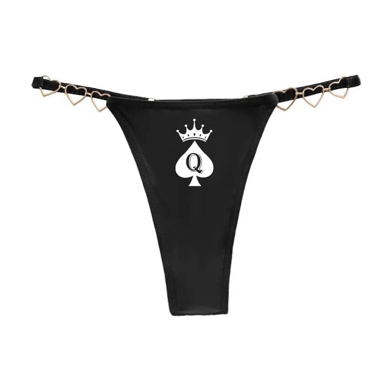 Hotwife sexy G-String | Queen of Spades hot wife Thong, Panty Gift Her, Underwear ,QoS, gift Wife, Sex panties MILF Swingers Pineapple