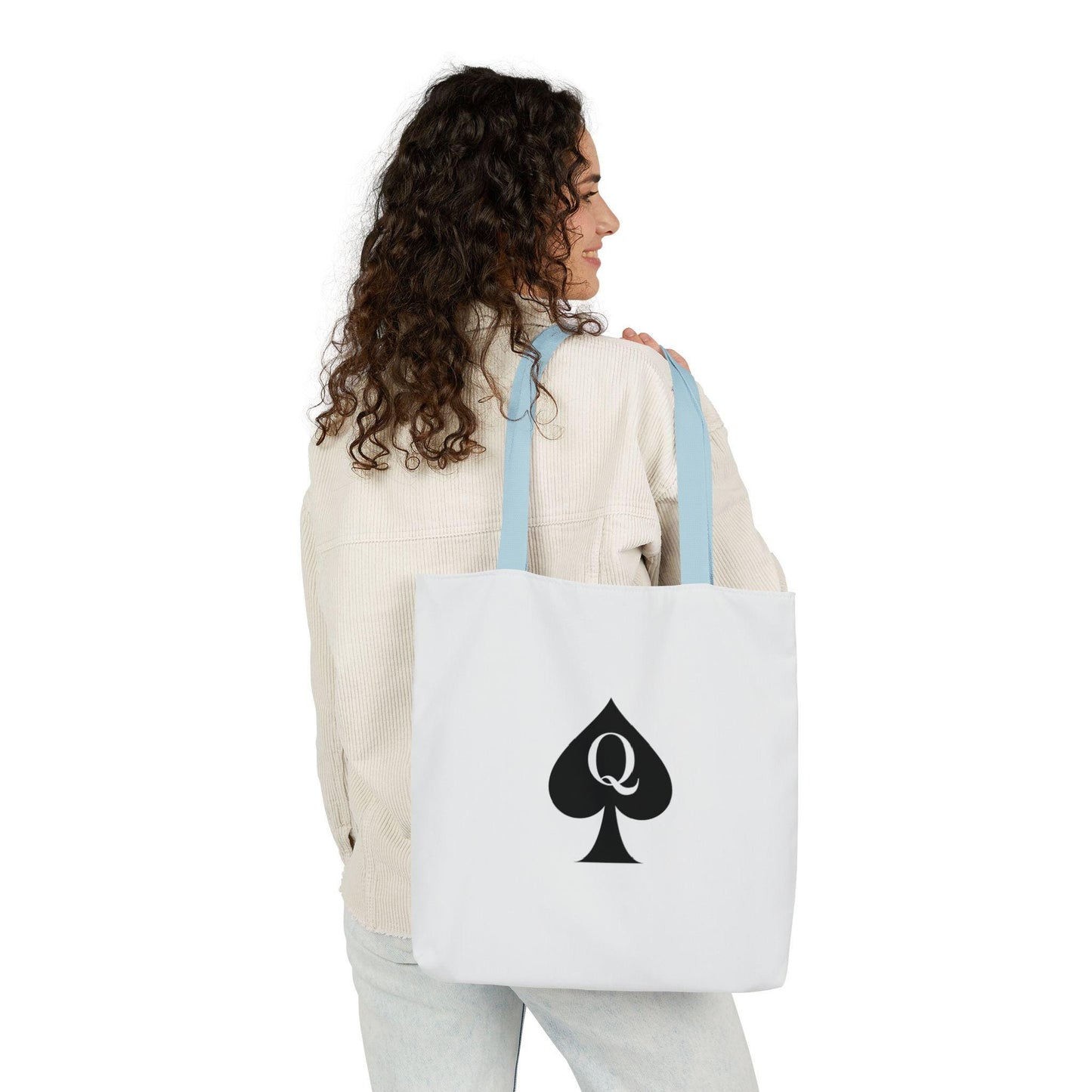 Queen of Spades Canvas Tote Bag | QOS Hotwife Swinger Lifestyle Gift, Pineapple Kink Travel Bag, BBC Kinky Shopper Accessory cuckold Bull