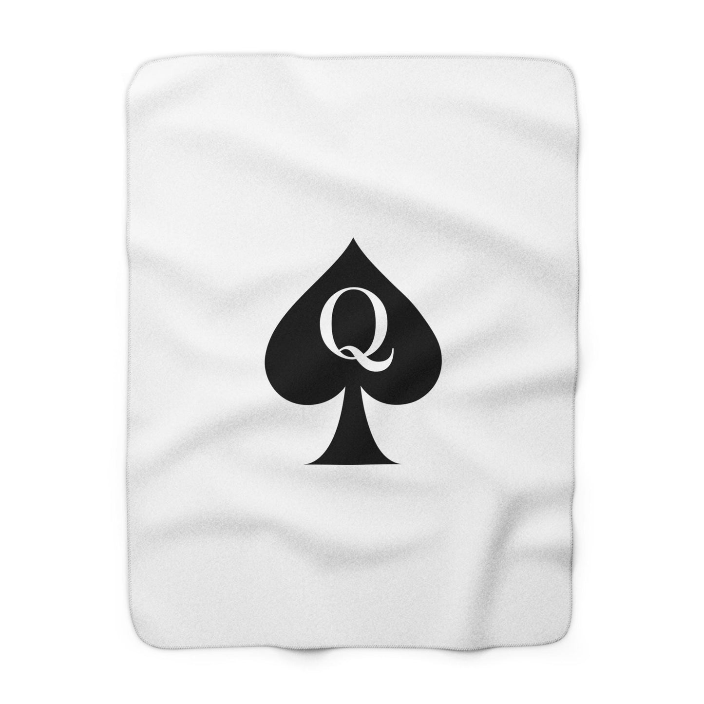 Queen of Spades Sherpa Fleece Blanket QOS Hotwife Lifestyle Throw for Couch Bed Cuck Bull Gift Sexy Cozy Warm Snuggle Swinger Decor