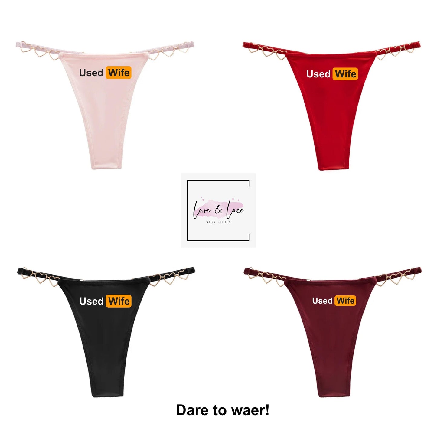 Used Wife Thong Hotwife Gstring Queen of Spades | QoS panties| Bull BBC sexy underwear gift for her | Pineapple Swinger Clothing Lifestyle