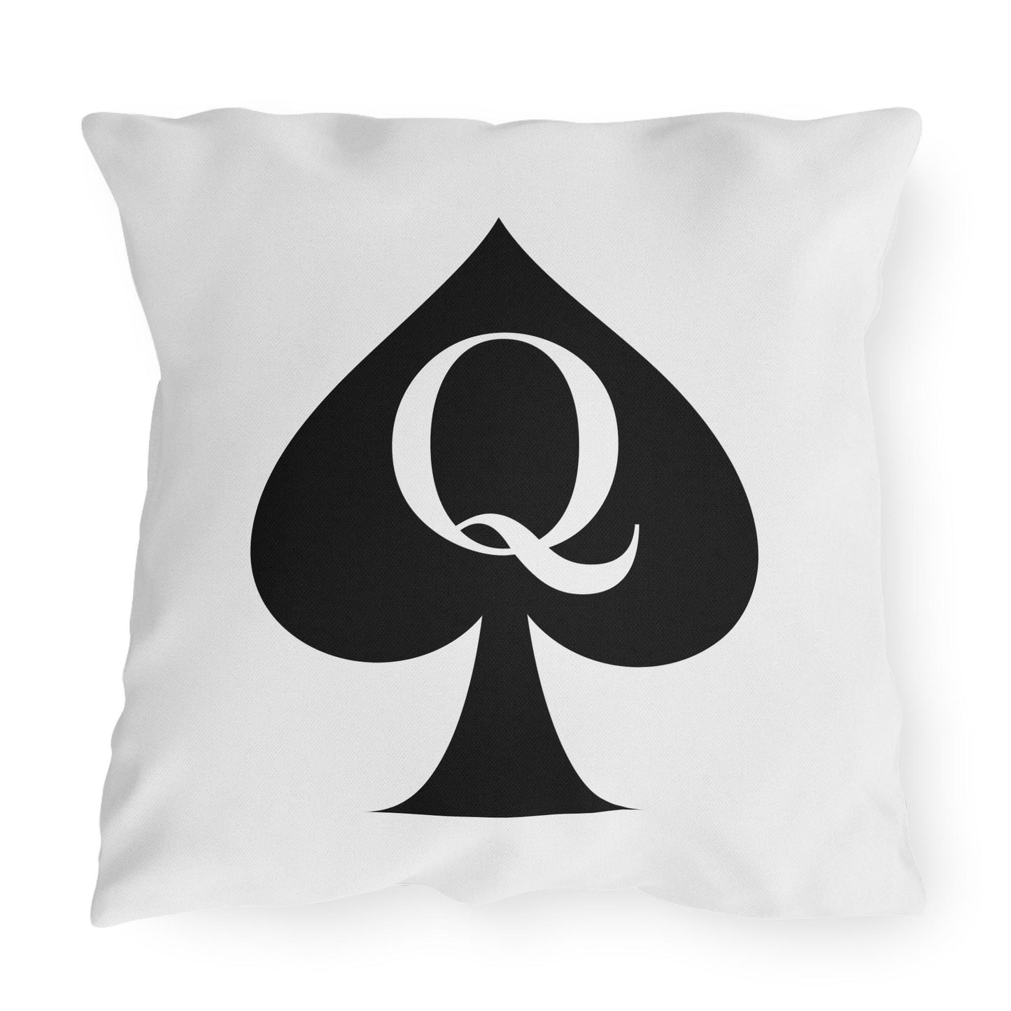 Queen of Spades Outdoor Pillow QOS Hotwife Patio Decor Cuck Bull Lifestyle Cushion Water UV Resistant Double Sided Print Swinger Vibe