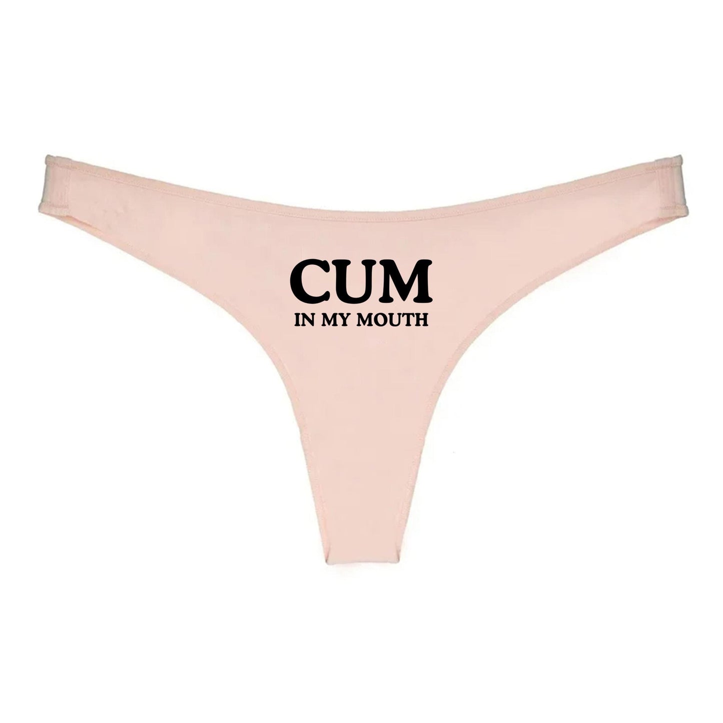 Cum In My Mouth Thong | Oral fun Hotwife lifestyle QoS Panties, Sexy Gift Idea for Wife, Queen of Spades, cuck husband Underwear