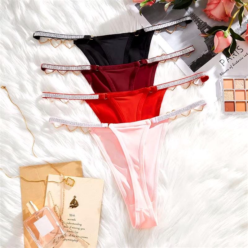 Valentines Day Fuck me Panty, Sexy funny Underwear for Her | Valentine gift idea Romantic & Naughty Gift thong with funny saying