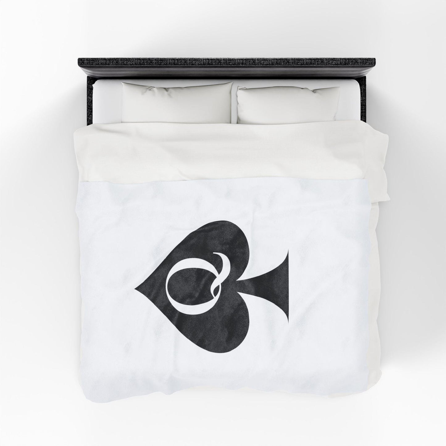 Queen of Spades Velveteen Plush Blanket QOS Hotwife Lifestyle Throw Cuck Bull Bedroom Couch Gift Soft Cozy Sexy Swinger Decor One Sided