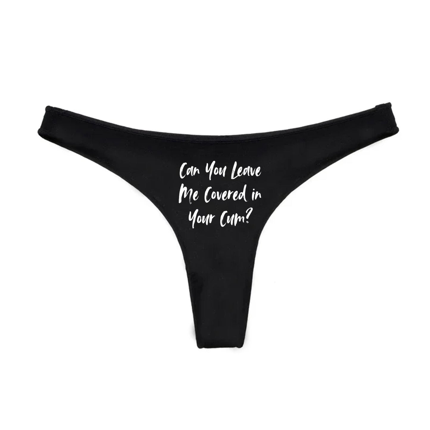 Can You Leave Me Covered in Your Cum Thong | Hotwife lifestyle QoS Panties, Sexy Gift Idea for Wife, Queen of Spades, cuck husband Underwear