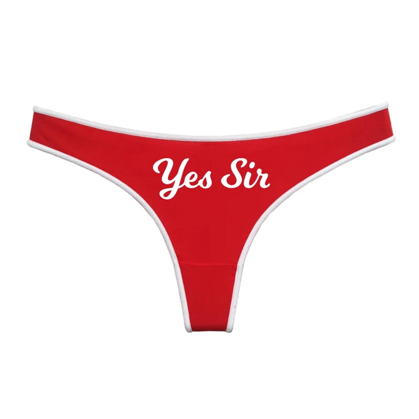 Yes Sir Thong | BDSM Lingerie | DDLG Roleplay Panties | Sexy Flirty Underwear for Roleplay | Fun Lingerie Gift for Her