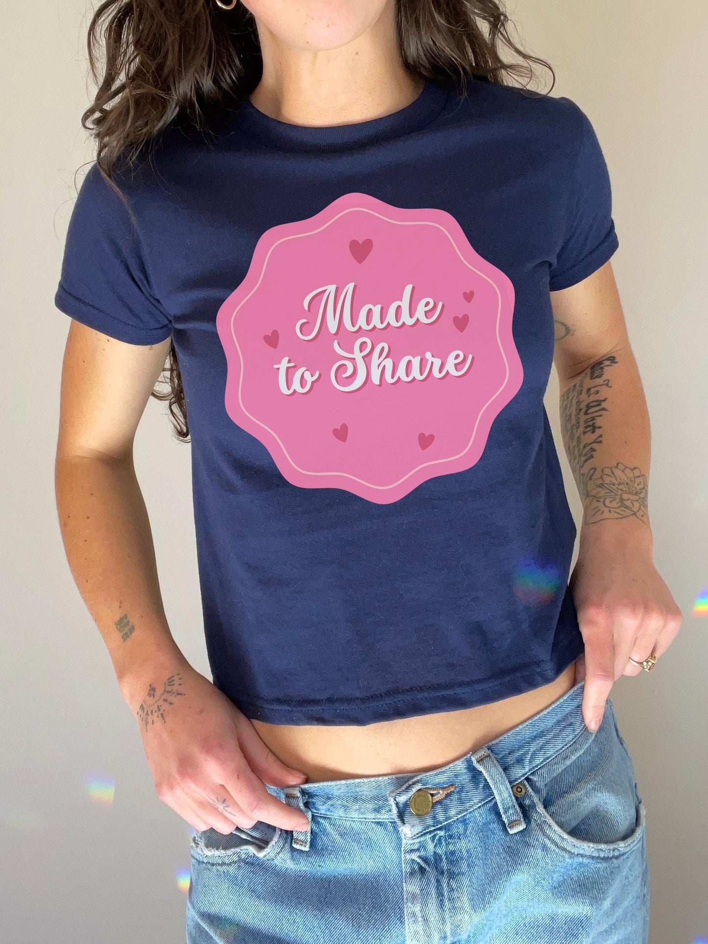 Made to Share QOS Cute T shirt, Sexy Y2K baby Tee, Hotwife Queen of Spades Swinger apparel, gift idea for her, Wife, GF, bull roleplaying