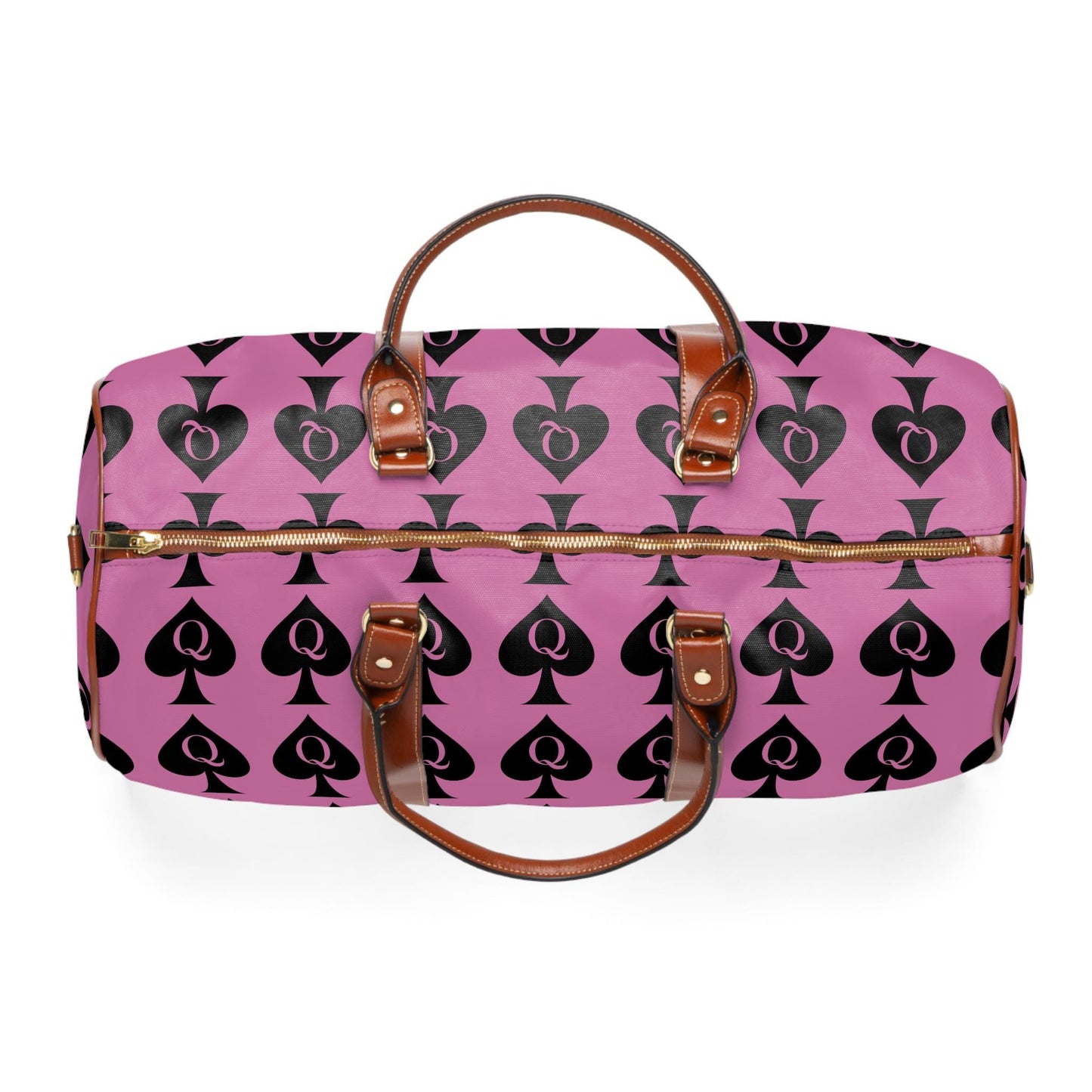 Queen of Spades Travel Bag Pink | QOS Weekend Duffel, Hotwife Kinky Luggage, BBC Swinger Lifestyle Overnight Bag Gift, swinger cruise