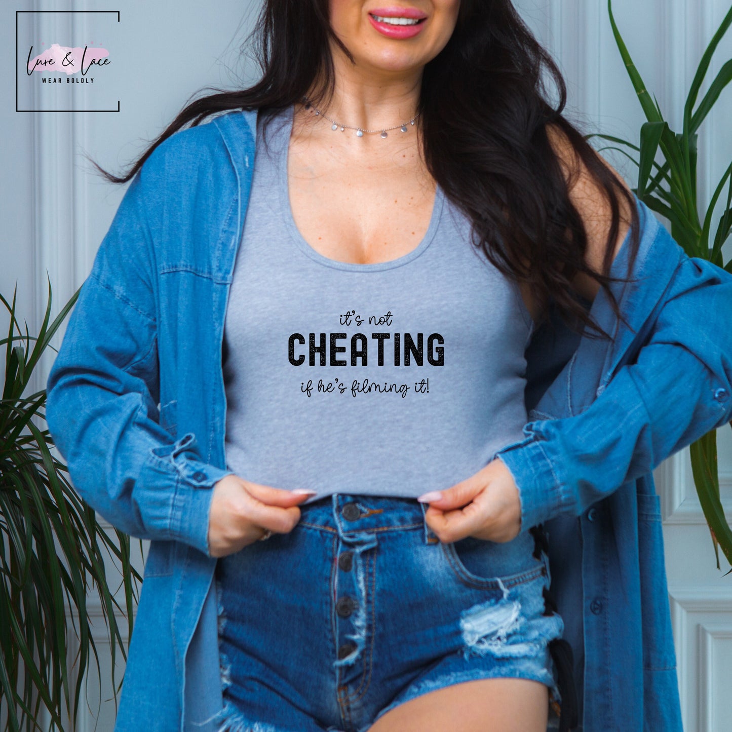Swinger Clothes Tank It's Not Cheating If He's Filming, HOTWIFE Sex Shirt, Gift for Swingers, Sexy Lifestyle Top, upside down pineapple
