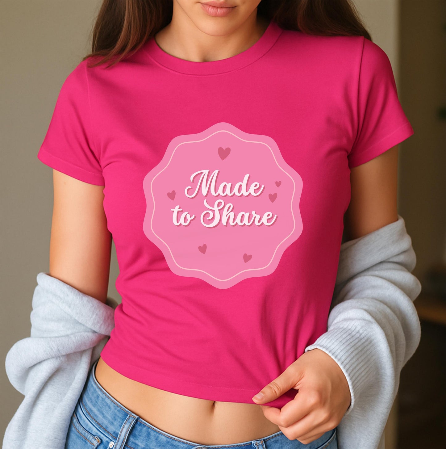 Made to Share QOS Cute T shirt, Sexy Y2K baby Tee, Hotwife Queen of Spades Swinger apparel, gift idea for her, Wife, GF, bull roleplaying