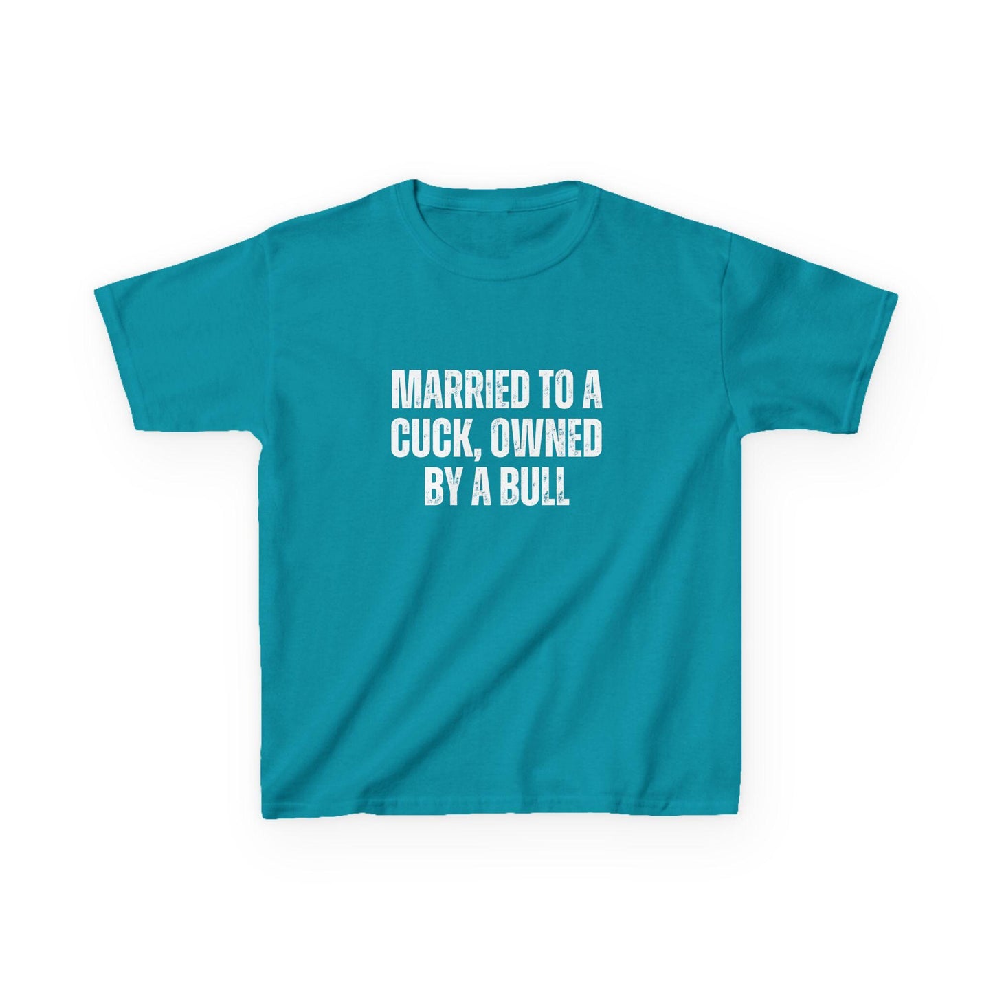 Married to a Cuck, Owned by a Bull Y2K Sexy Cute Baby Tee Crop Top, Naughty Apparel Queen of Spades Swinger