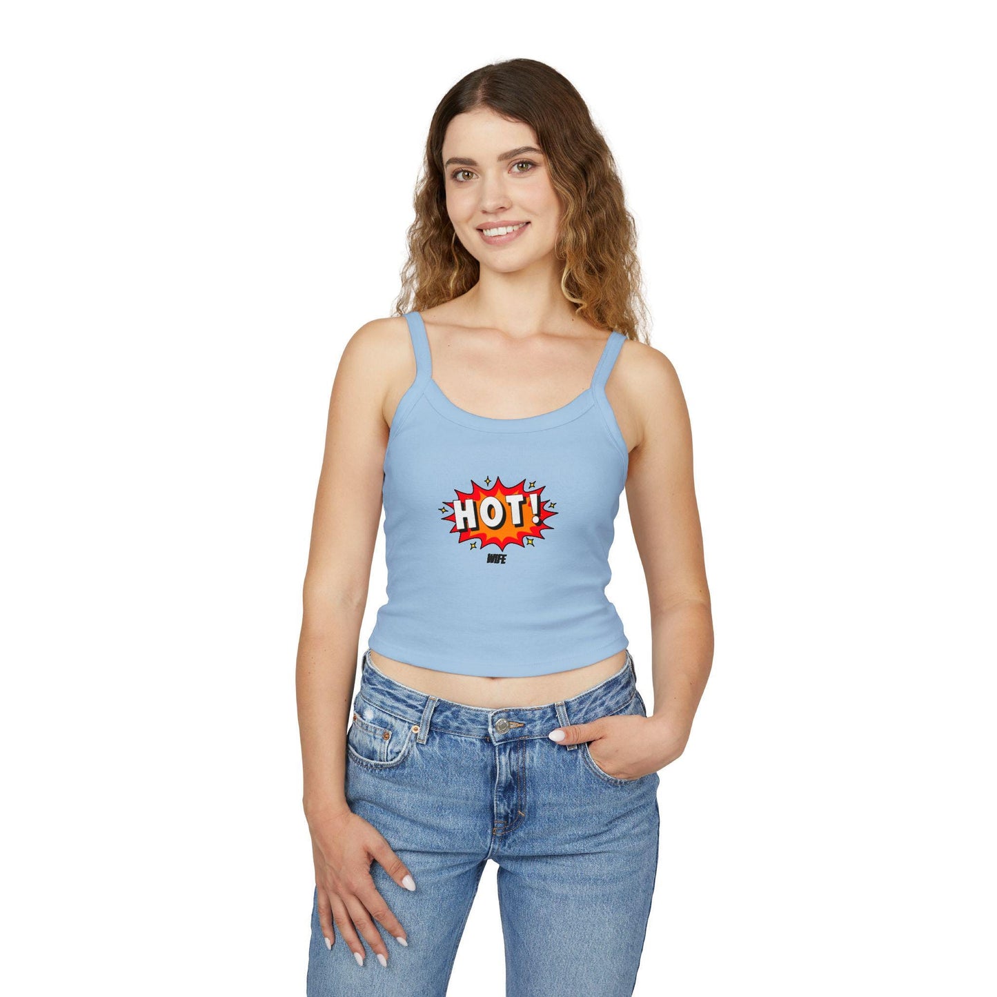 Hotwife HOT,Spaghetti strap crop top, Hotwife lifestyle Gift idea for her, wife, Queen of Spades, QOS, Swinger, Cuck, Bull