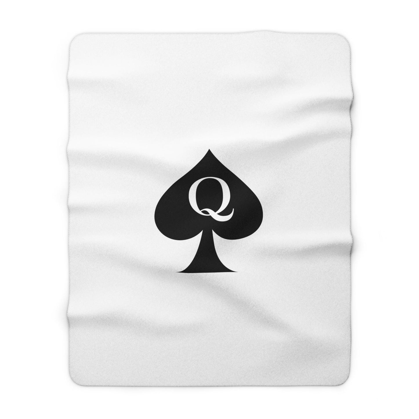 Queen of Spades Sherpa Fleece Blanket QOS Hotwife Lifestyle Throw for Couch Bed Cuck Bull Gift Sexy Cozy Warm Snuggle Swinger Decor