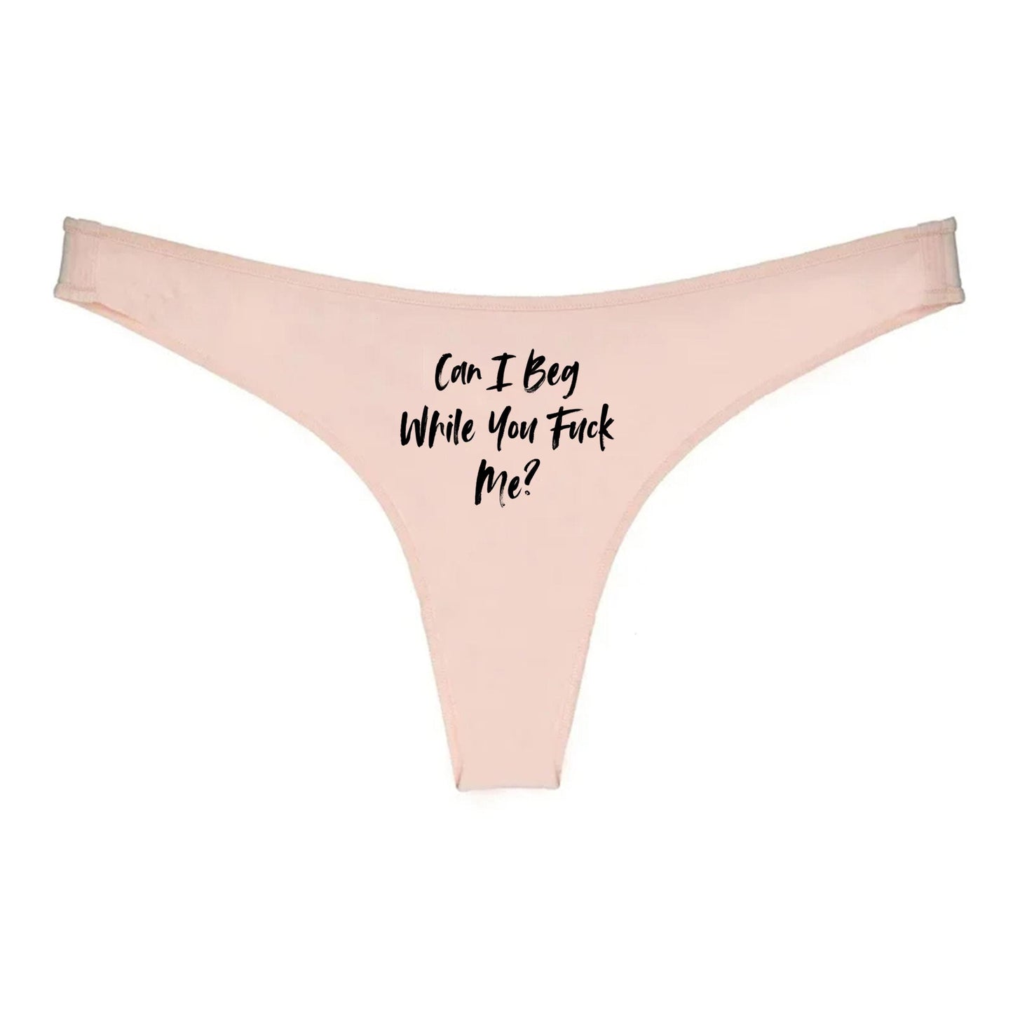 Can I Beg While You Fuck Me Thong | Hotwife lifestyle QoS Panties, Sexy Gift Idea for Wife, Queen of Spades, cuck husband Underwear