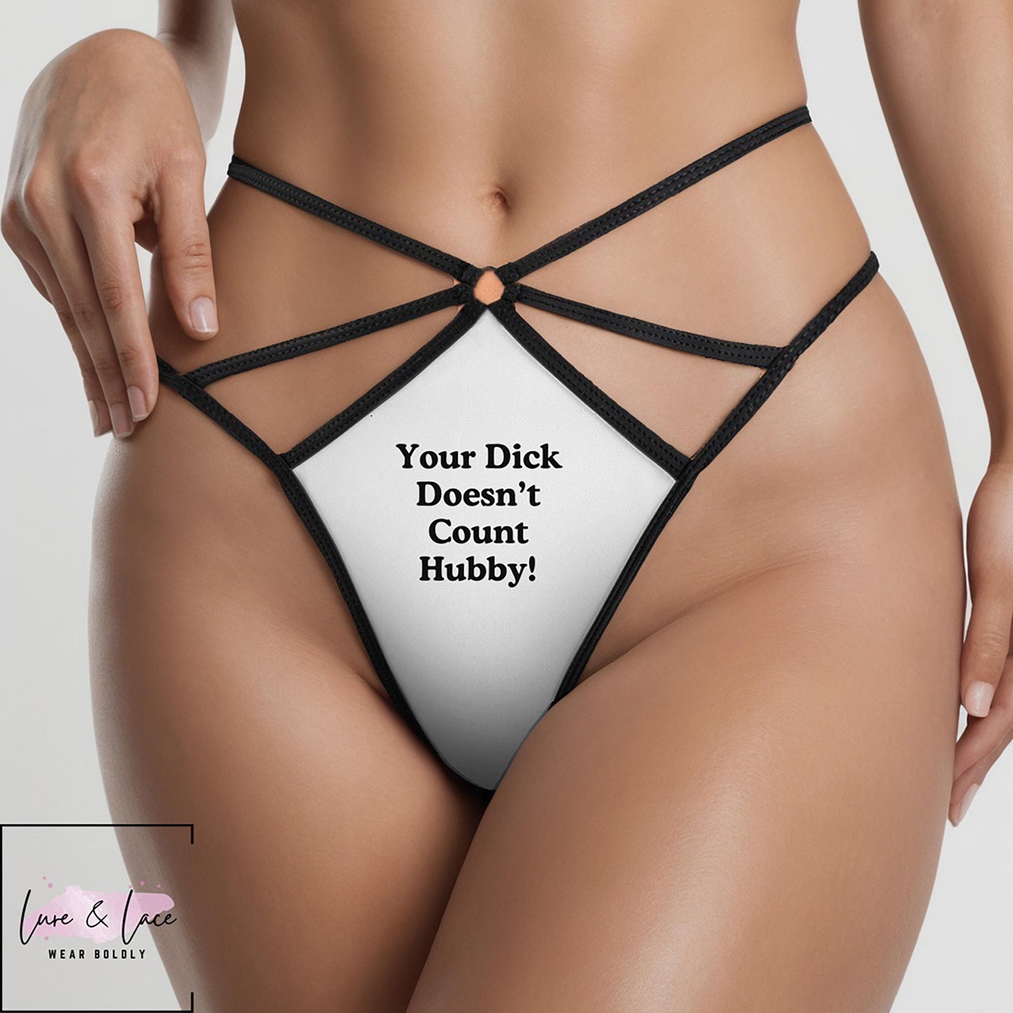 Your Dick Doesn't Count Hubby Sexy Strappy Thong, QOS G-String, Naughty Lingerie Panties, Hotwife Lifestyle, Queen of Spades, Cuck