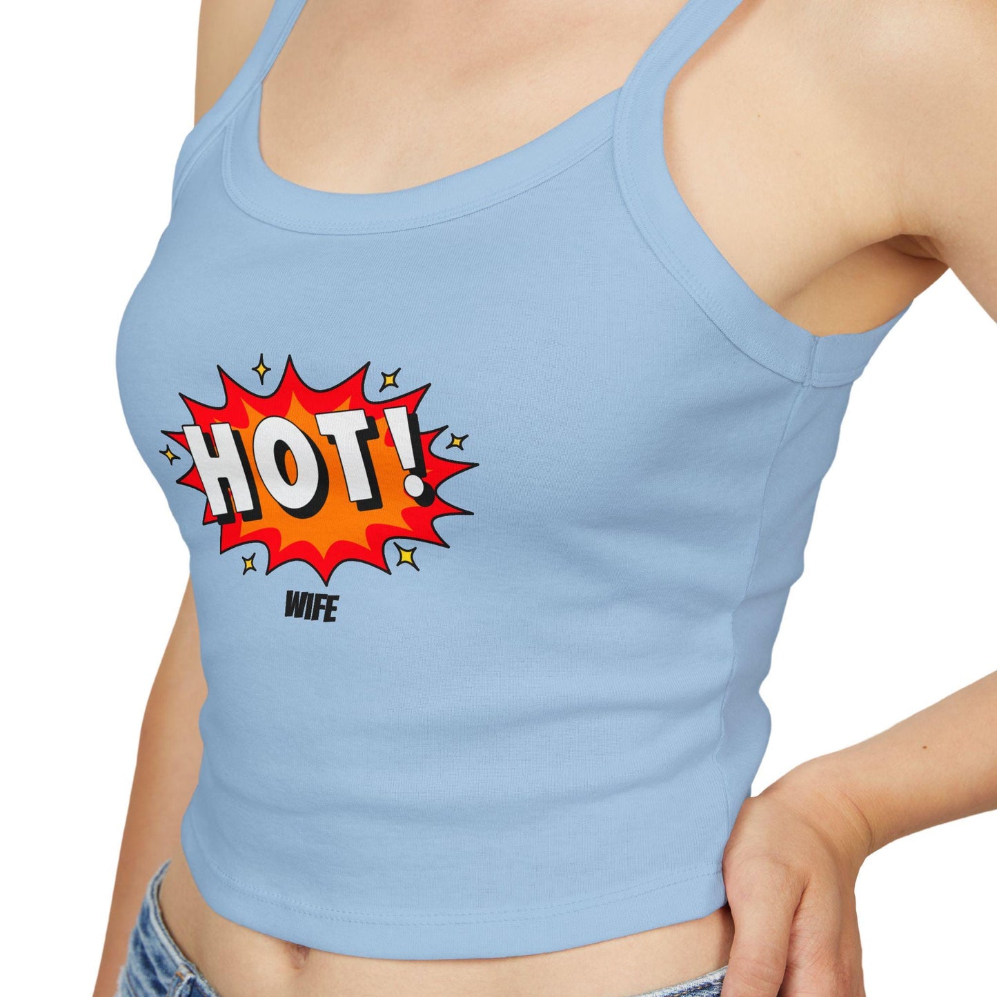 Hotwife HOT,Spaghetti strap crop top, Hotwife lifestyle Gift idea for her, wife, Queen of Spades, QOS, Swinger, Cuck, Bull