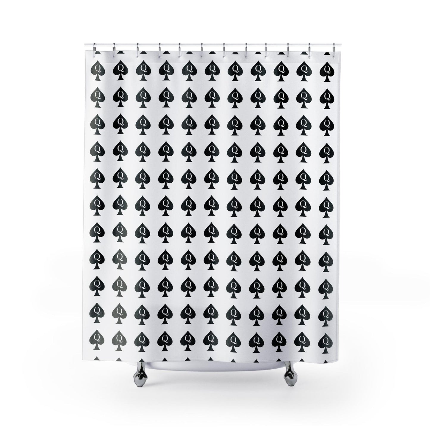 Queen of Spades Shower Curtain Hotwife Cuck Lifestyle Bathroom Decor QOS Symbol for Swinger Couples Bull Design